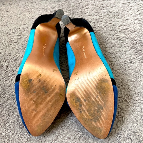 BCBG blue and black suede heels - Picture 6 of 6